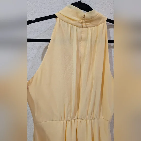 NWT WHBM Butter Yellow Halter Mini Dress - Picture 8 of 9